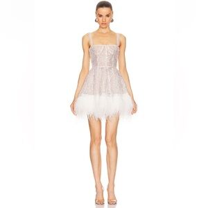 Bronx and Banco Mademoiselle Beaded Mini Dress in White